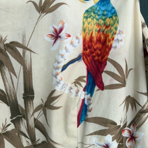 Hilo Hattie Hawaiian Original Parrot Bamboo Sheath Maxi Dress 14 Multicolor - Picture 4 of 11